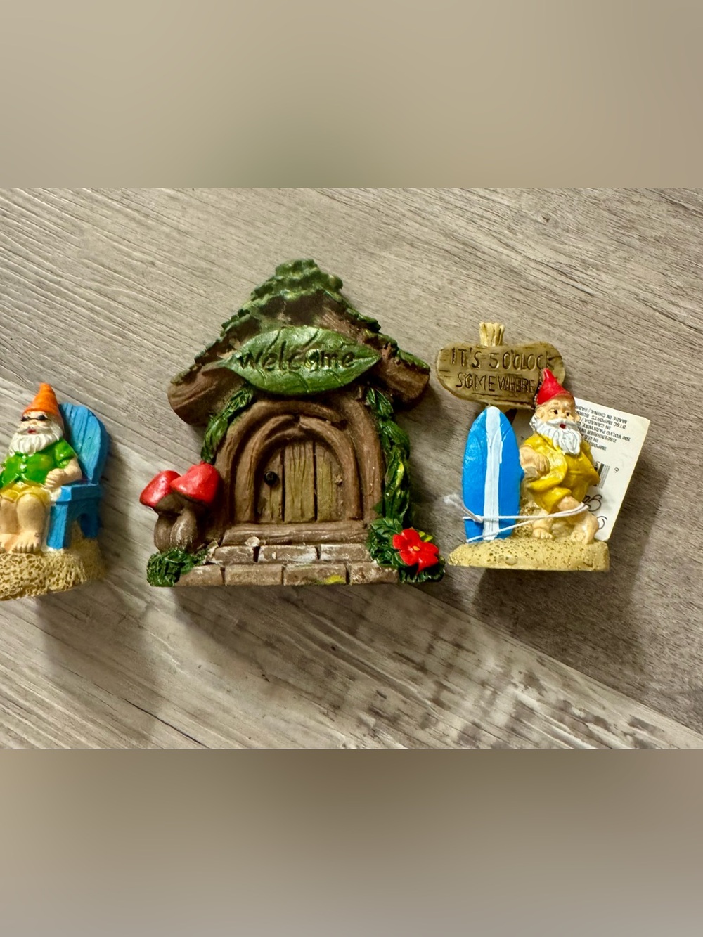 Fairy garden. Set of 3 miniature fairy garden figurines (new, with tag).